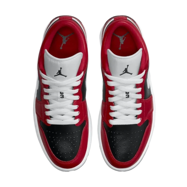 ⁦Air Jordan 1 Low "Chicago Flip" Gym Red White Black⁩ – תמונה ⁦4⁩
