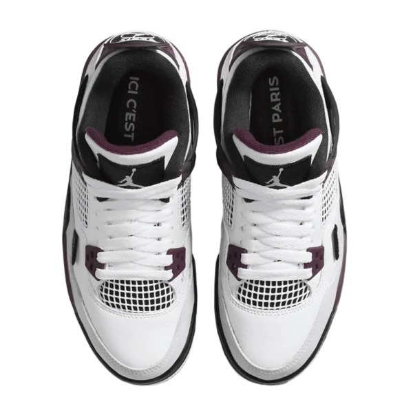 ⁦Air Jordan 4 Retro x Paris Saint-Germain Bordeaux⁩ – תמונה ⁦4⁩