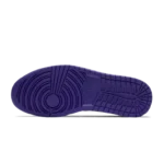 ⁦Air Jordan 1 Low White Court Purple Black⁩ – תמונה ⁦5⁩