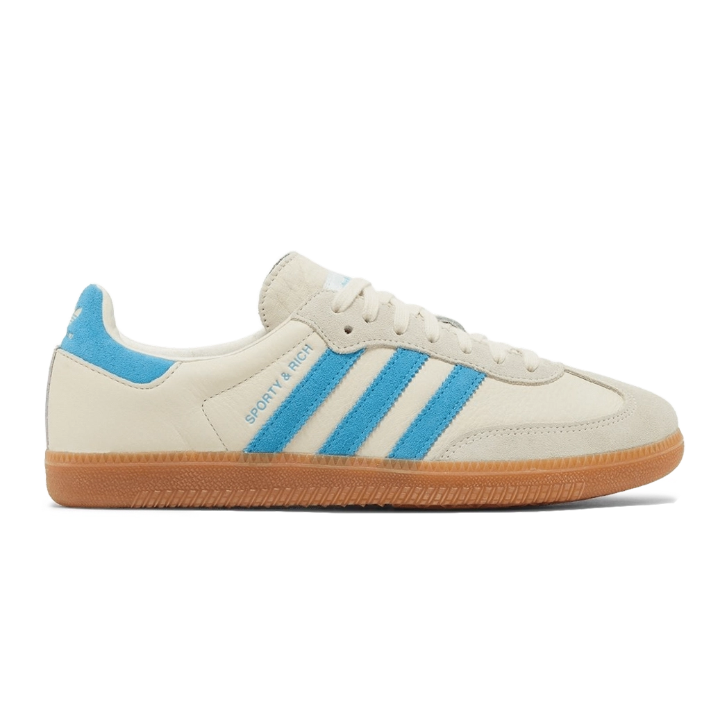 1 Adidas Samba OG x Sporty Rich Cream White Blue Rush Gum – תמונה 1