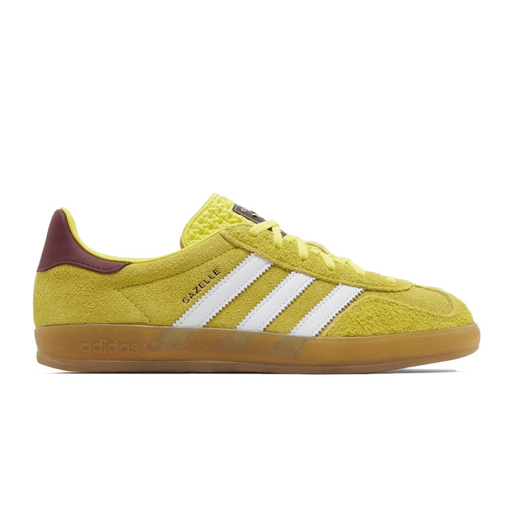 1 Adidas Gazelle Indoor Bright Yellow Cloud White Collegiate Burgundy – תמונה 1