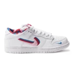 Dunk Low OG SB x Parra White Pink Rise Gym Red