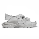 Balenciaga Track Clear Sole Strapped Sandals Grey