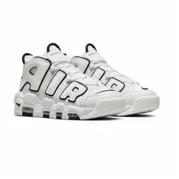 ⁦Nike Air More Uptempo White Black⁩ – תמונה ⁦2⁩
