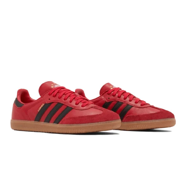 ⁦Adidas Samba x FC Bayern MunichTeam Power Red Black⁩ – תמונה ⁦2⁩