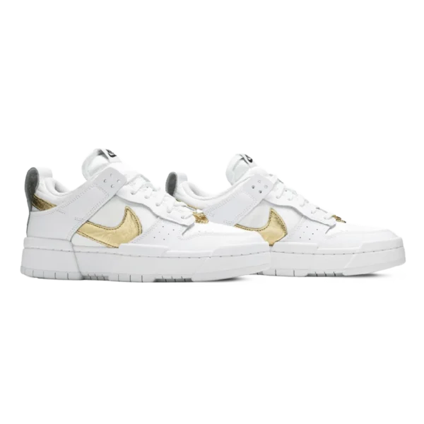 ⁦Nike Dunk Low Disrupt White Metallic Gold⁩ – תמונה ⁦2⁩