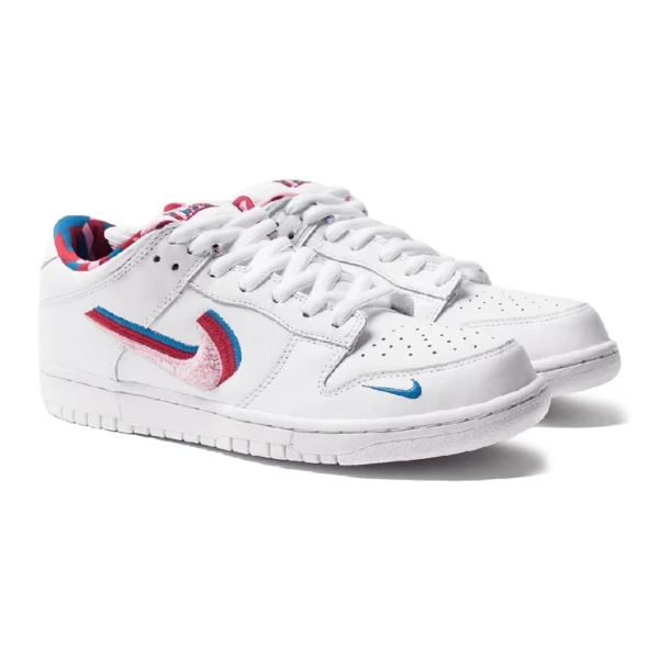 ⁦Dunk Low OG SB x Parra White Pink Rise Gym Red⁩ – תמונה ⁦2⁩