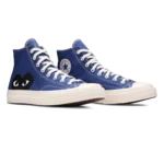 ⁦Converse Chuck 70 High x Comme des Garçons PLAY Blue Quartz⁩ – תמונה ⁦2⁩