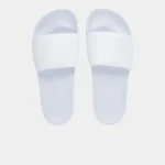 ⁦Balenciaga Logo Debossed Flatform Slides White⁩ – תמונה ⁦2⁩