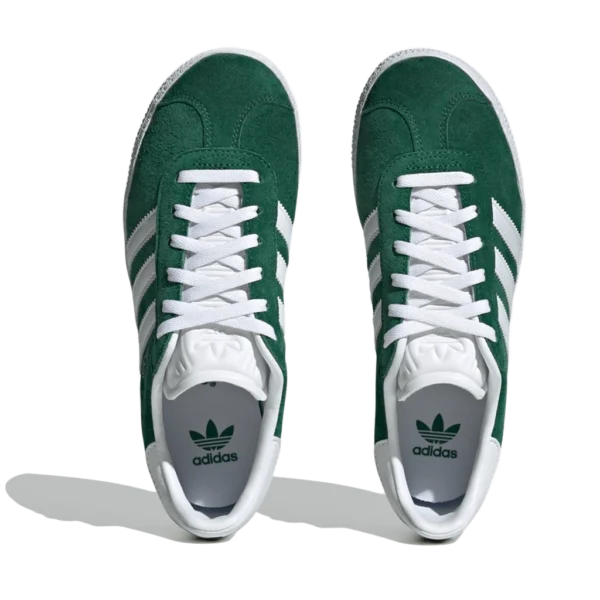 ⁦Adidas Gazelle Junior Dark Green Cloud White⁩ – תמונה ⁦3⁩