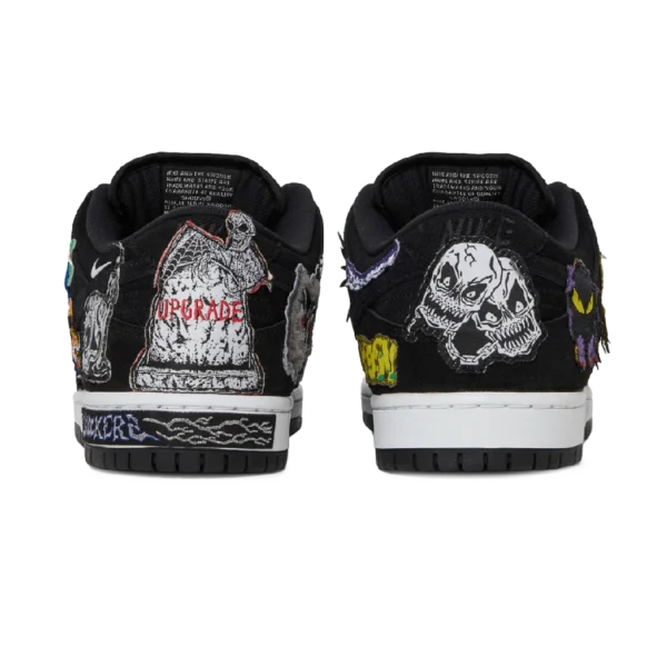 ⁦Nike SB Dunk Low Pro x Neckface Black White⁩ – תמונה ⁦3⁩