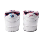 ⁦Dunk Low OG SB x Parra White Pink Rise Gym Red⁩ – תמונה ⁦3⁩