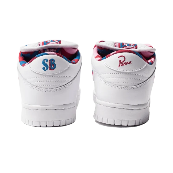 ⁦Dunk Low OG SB x Parra White Pink Rise Gym Red⁩ – תמונה ⁦3⁩