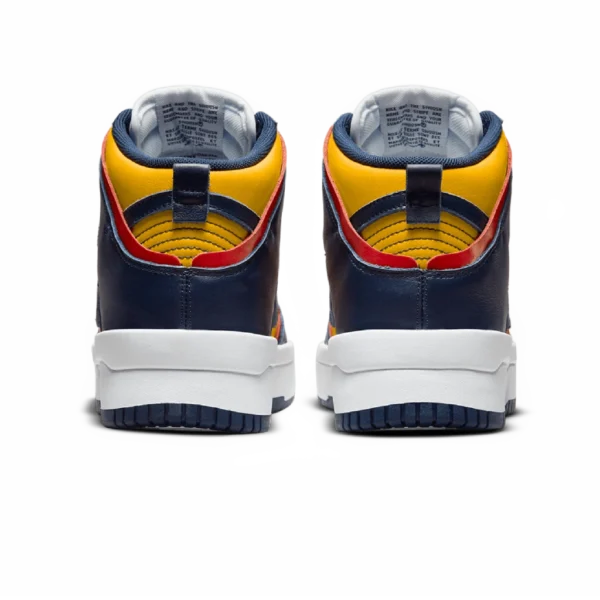 ⁦Nike Dunk High Up Rebel "Michigan" Varsity Maize University Red⁩ – תמונה ⁦3⁩
