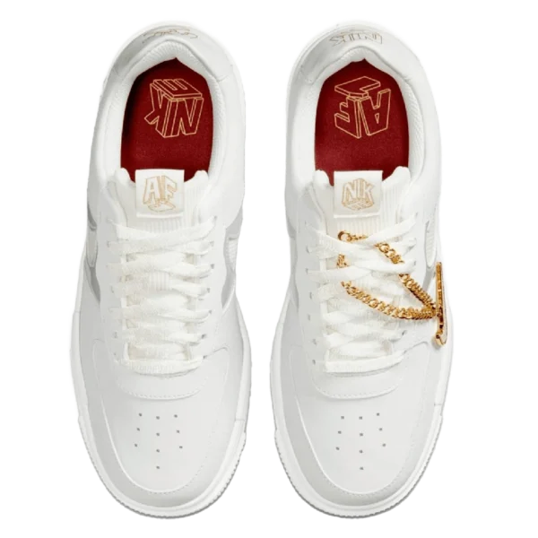 ⁦Nike Air Force 1 Pixel White Gold Chain⁩ – תמונה ⁦4⁩