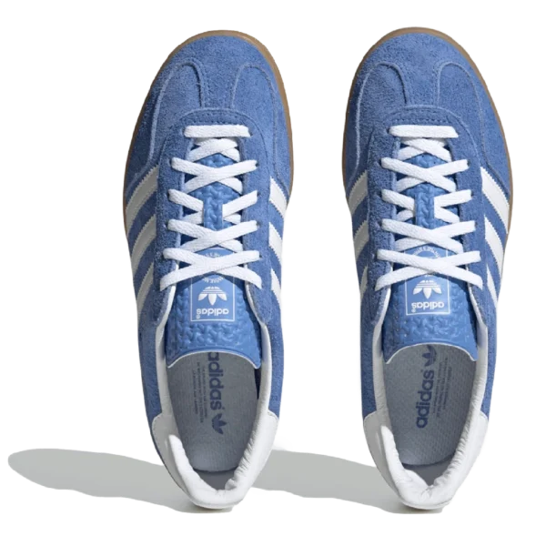 ⁦Adidas Gazelle Indoor Blue Fusion Cloud White Gold Metallic⁩ – תמונה ⁦4⁩