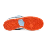 ⁦Nike Dunk Low SB "Gulf" Blue Chill Safety Orange⁩ – תמונה ⁦4⁩