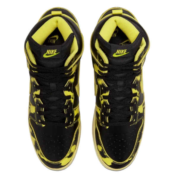 ⁦Nike Dunk High 1985 Yellow Acid Wash⁩ – תמונה ⁦4⁩