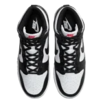 ⁦Nike Dunk High Black White⁩ – תמונה ⁦4⁩