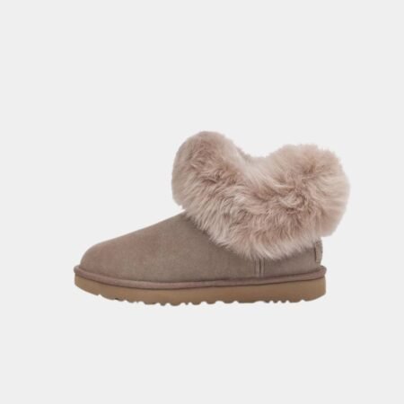 UGG Classic Mini Fluff Collar Brown