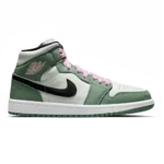 Air Jordan 1 Mid SE Dutch Green Black Arctic Pink