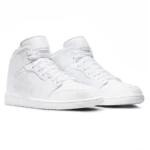 ⁦Air Jordan 1 Mid Triple White⁩ – תמונה ⁦2⁩