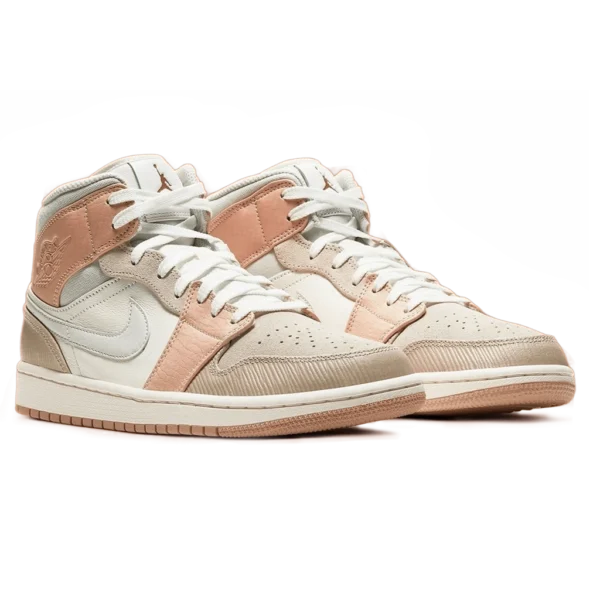 ⁦Air Jordan 1 Mid "Milan" Sail Light Bone Shimmer⁩ – תמונה ⁦2⁩