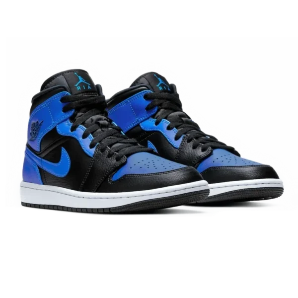 ⁦Air Jordan 1 Mid Hyper Royal Black⁩ – תמונה ⁦2⁩