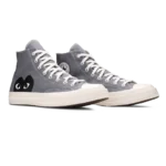 ⁦Converse Chuck 70 High x Comme des Garçons PLAY Steel Gray⁩ – תמונה ⁦2⁩