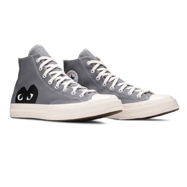 ⁦Converse Chuck 70 High x Comme des Garçons PLAY Steel Gray⁩ – תמונה ⁦2⁩