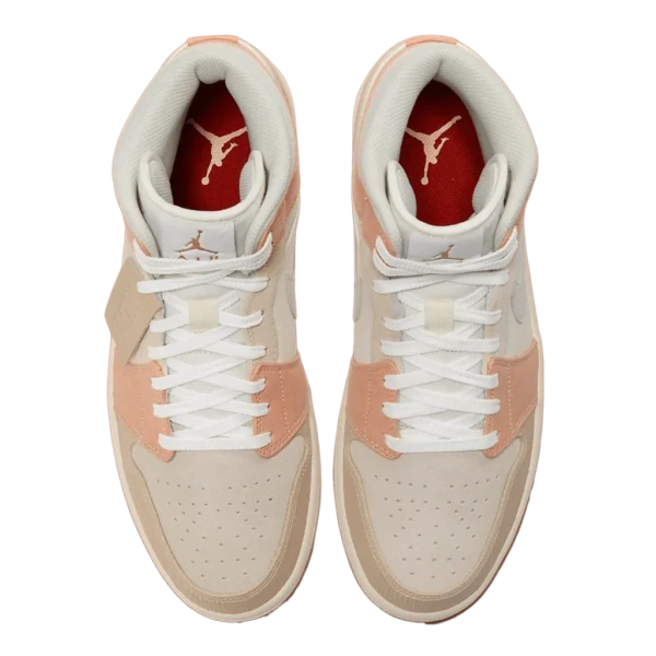 ⁦Air Jordan 1 Mid "Milan" Sail Light Bone Shimmer⁩ – תמונה ⁦4⁩