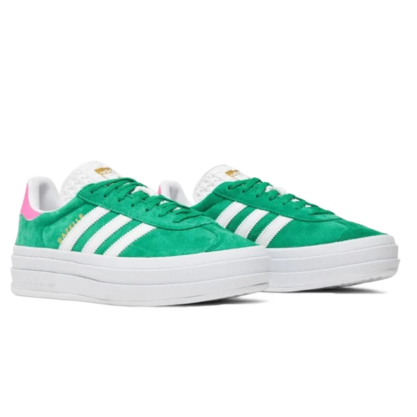 ⁦Adidas Gazelle Bold Green Cloud White Lucid Pink⁩ – תמונה ⁦2⁩