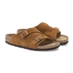 ⁦Birkenstock Zurich Suede Leather Soft Footbed Brown Mink⁩ – תמונה ⁦2⁩