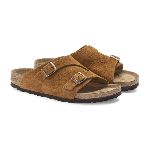 ⁦Birkenstock Zurich Suede Leather Soft Footbed Brown Mink⁩ – תמונה ⁦2⁩