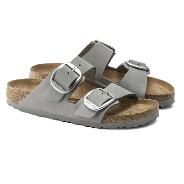 ⁦Birkenstock Arizona Big Buckle Nubuck Leather Dove Gray⁩ – תמונה ⁦2⁩