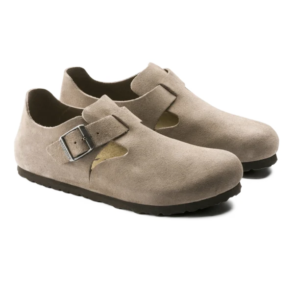 ⁦Birkenstock London Suede Leather Taupe⁩ – תמונה ⁦2⁩