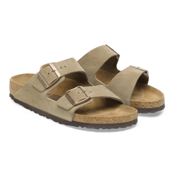 ⁦Birkenstock Arizona Suede Leather Taupe⁩ – תמונה ⁦2⁩