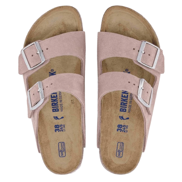 ⁦Birkenstock Arizona Soft Footbed Suede Leather Pink Clay⁩ – תמונה ⁦3⁩
