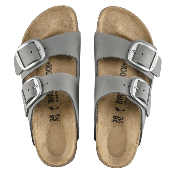 ⁦Birkenstock Arizona Big Buckle Nubuck Leather Dove Gray⁩ – תמונה ⁦3⁩