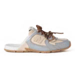 New Balance x Miu Miu 530 SL Deco Calf Leather Mules Sky Blue Stone Gray