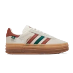 Adidas Gazelle Bold Cream White Wild Sepia Collegiate Green