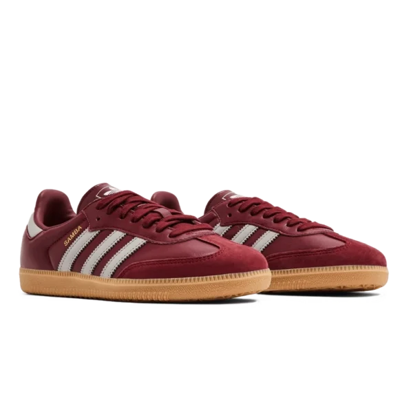 ⁦Adidas Samba OG Burgundy Gum Collegiate Burgundy⁩ – תמונה ⁦2⁩