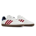 ⁦Adidas Samba OG Core White Team Victory Red Night Indigo⁩ – תמונה ⁦2⁩