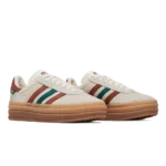 ⁦Adidas Gazelle Bold Cream White Wild Sepia Collegiate Green⁩ – תמונה ⁦2⁩