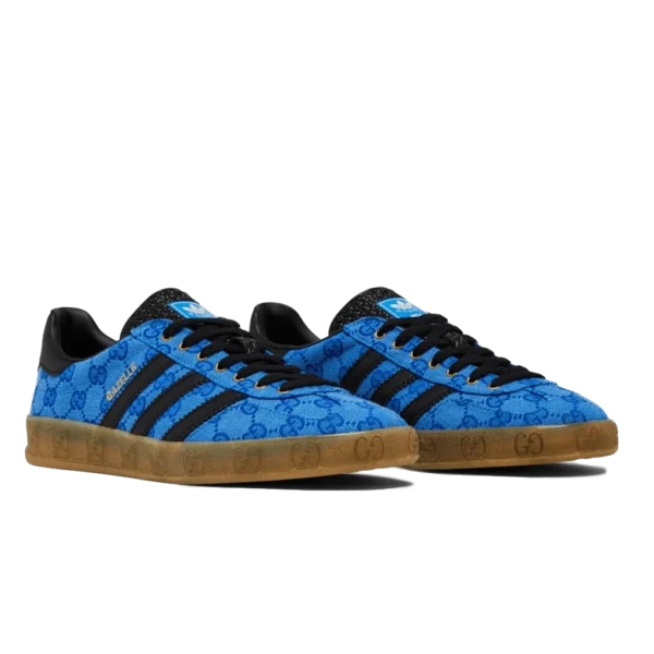⁦Adidas Gazelle x Gucci Blue GG Monogram⁩ – תמונה ⁦2⁩