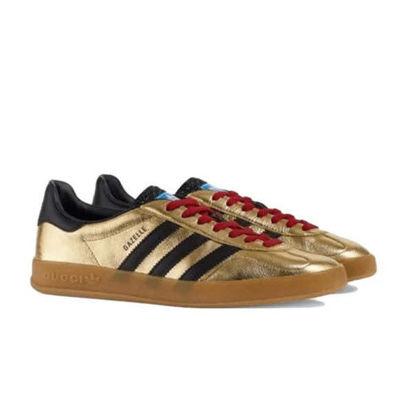 ⁦Adidas Gazelle x Gucci Metallic Gold⁩ – תמונה ⁦2⁩
