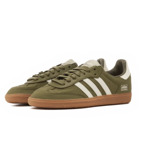 ⁦Adidas Samba OG Reflective Pack Focus Olive Wonder White Gum⁩ – תמונה ⁦2⁩