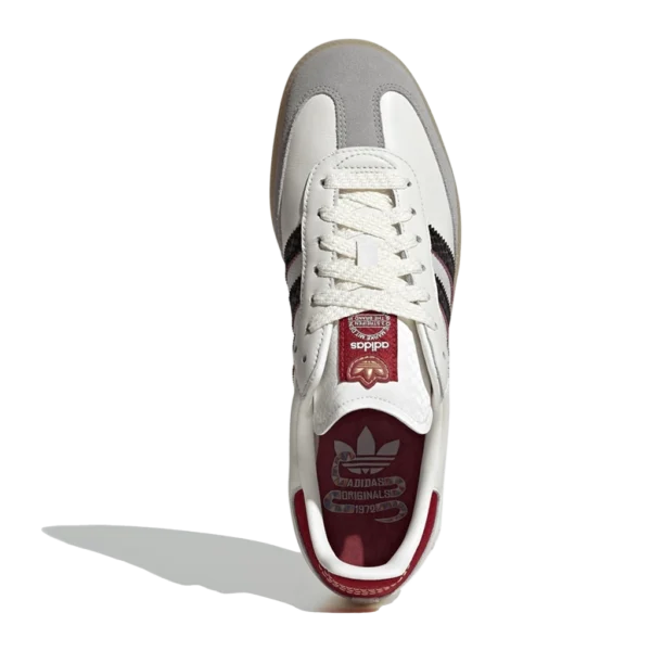 ⁦Adidas Samba OG Cloud White Core Black Active Maroon⁩ – תמונה ⁦3⁩