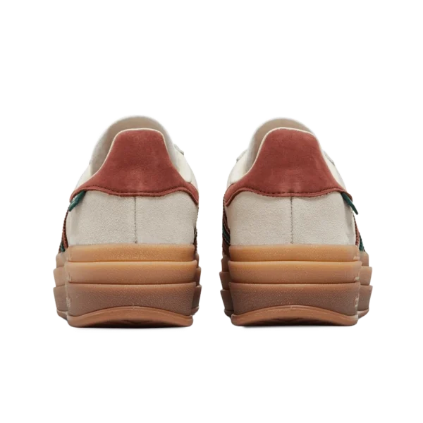 ⁦Adidas Gazelle Bold Cream White Wild Sepia Collegiate Green⁩ – תמונה ⁦3⁩
