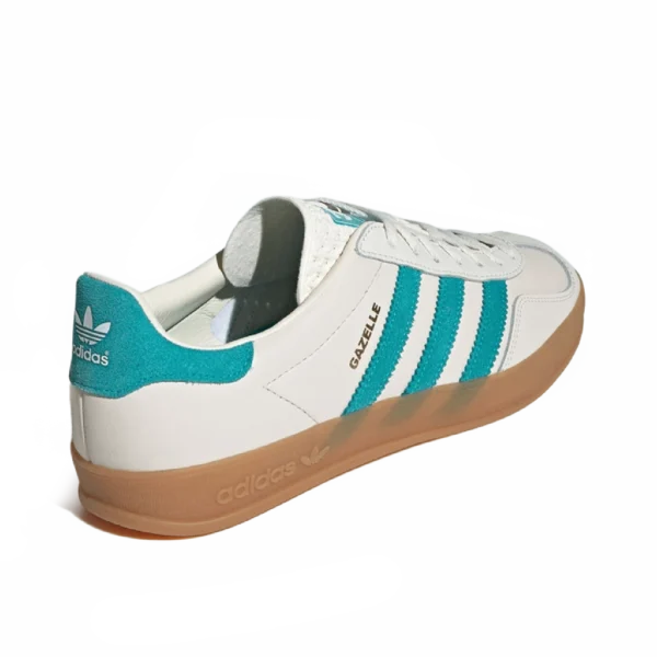⁦Adidas Gazelle Chalk White Turquoise Gum⁩ – תמונה ⁦3⁩